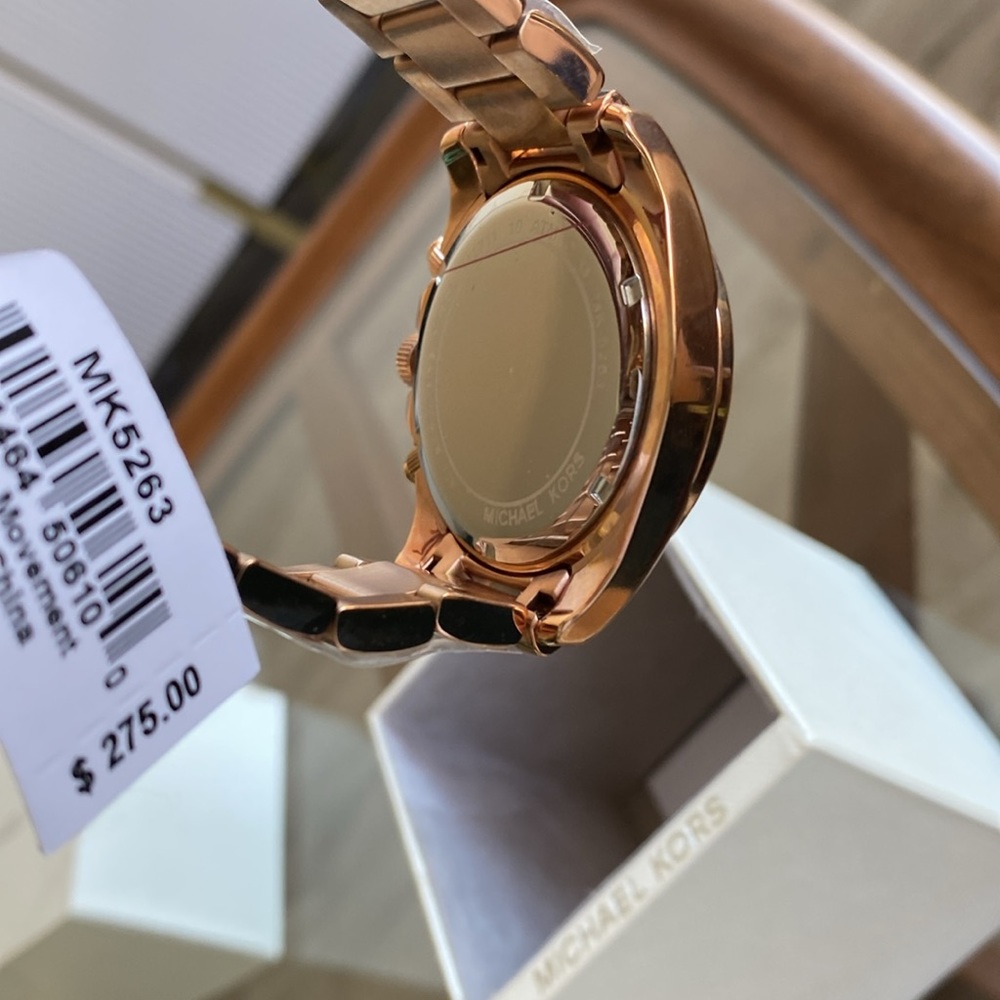 Michael Kors Blair Rose Gold-Tone Stainless Steel Chronograph Watch - Picture 4 of 6